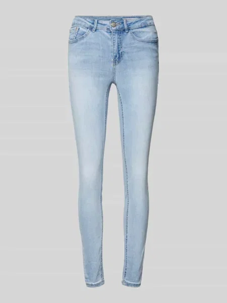 Jeansy o kroju skinny fit z mieszanki bawełny model ‘FLASH’ niebieskie