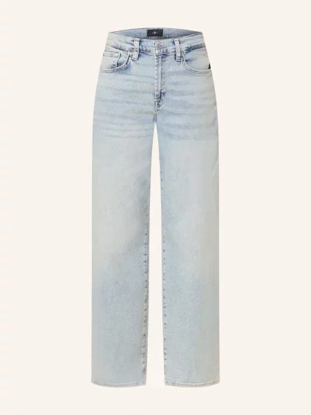 7 For All Mankind Rovné Džíny Stovepipe ghost blue modré