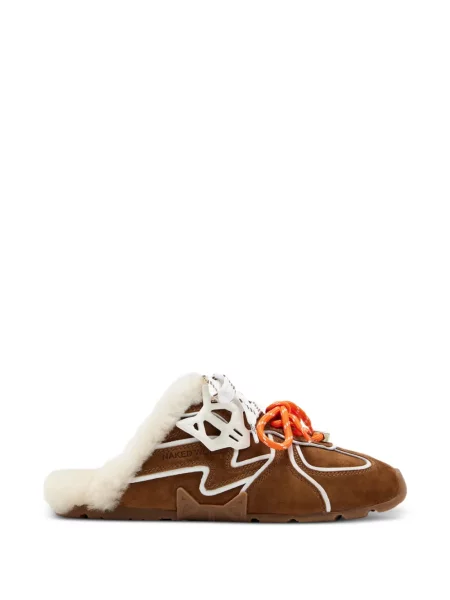 Велурени домашни пантофи Naked Wolfe кафяво