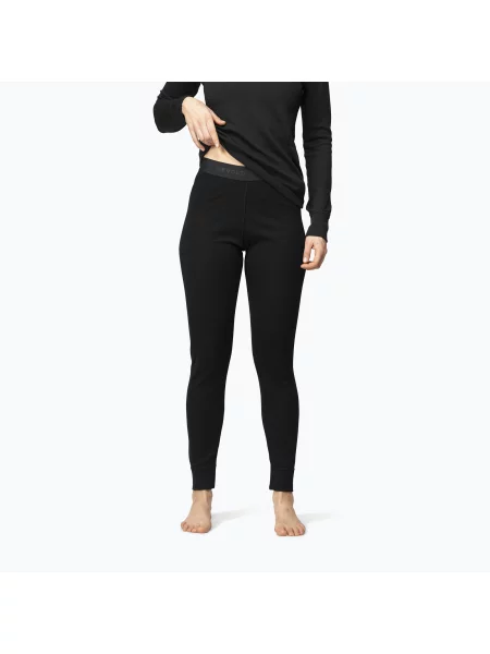Pantaloni termoactivi pentru femei Devold Duo Active Merino Longs black negru