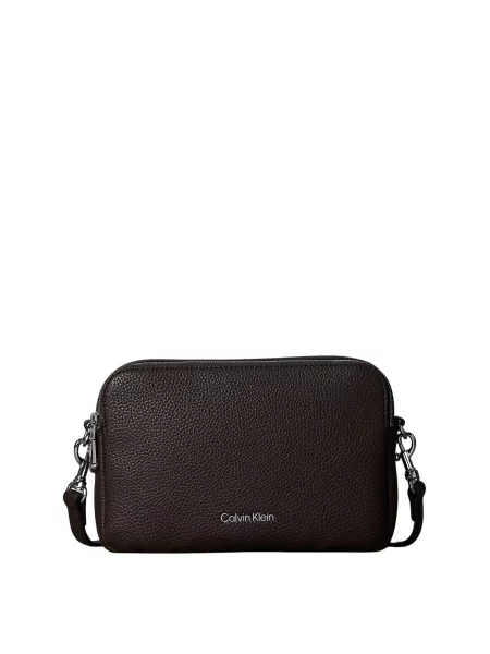 Kabelka Calvin Klein na ramínka hnědá