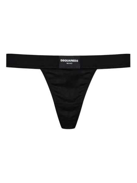 Chiloți tanga Dsquared2 negru
