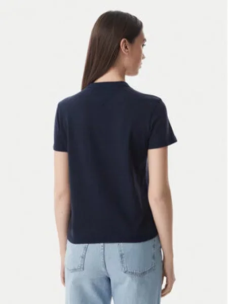 Tommy Jeans Póló Heritage Logo Sötétkék