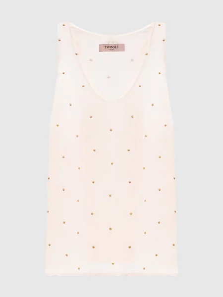 Топ з люрексом Twinset бежевий