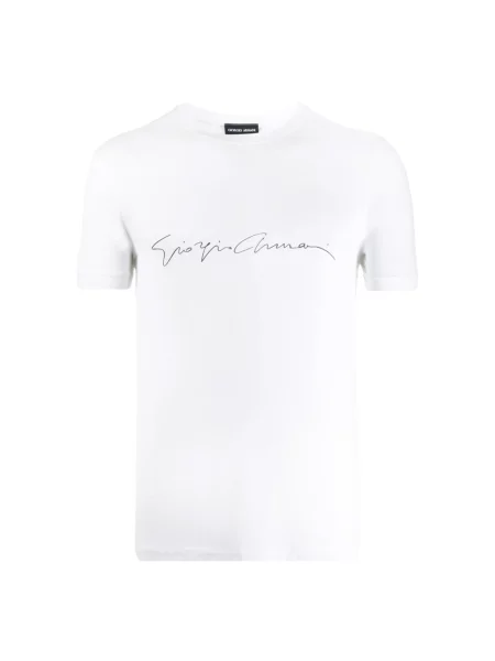 Koszulka Giorgio Armani z logo biała