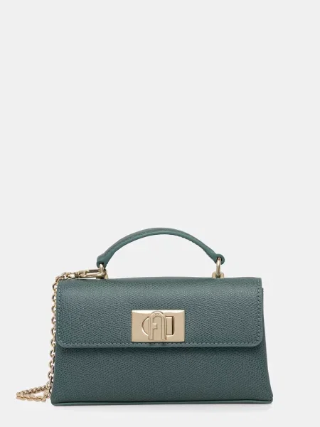 Furla geantă crossbody pentru femei din piele verde