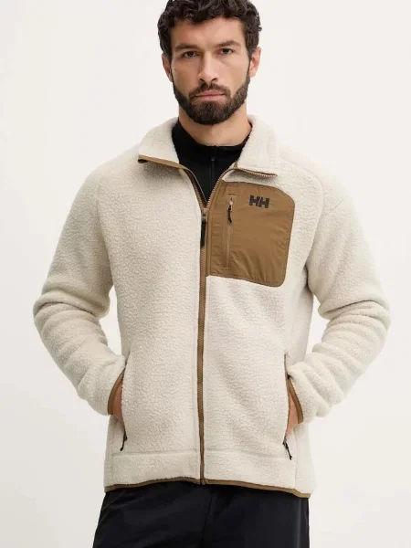Dukserica od flisa Helly Hansen PANORAMA bez uzorka bež