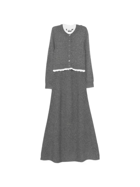 Rochie maxi Sandro tricotate gri