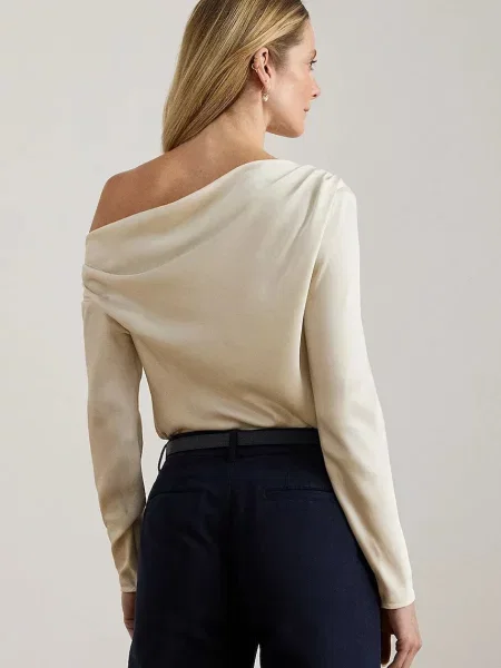 Lauren Ralph Lauren bluzka gładka beżowy