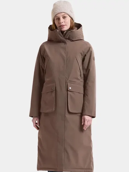 Parka o kroju regular fit z kapturem model Melody' Didriksons brązowa
