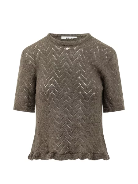 Pulover Msgm cu volane maro