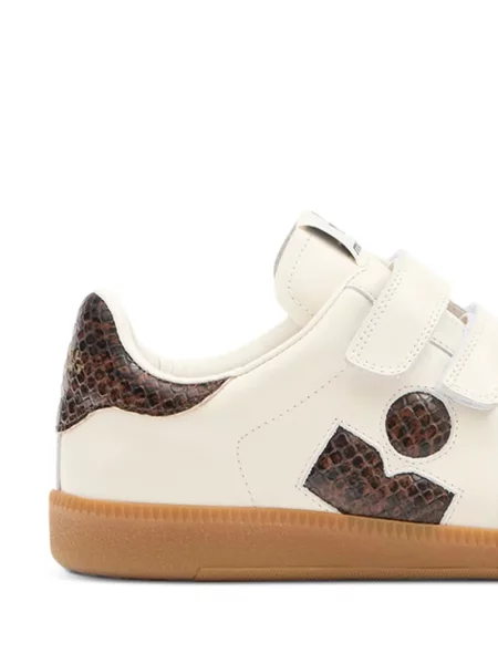 Sneakerși Isabel Marant cu bretele alb