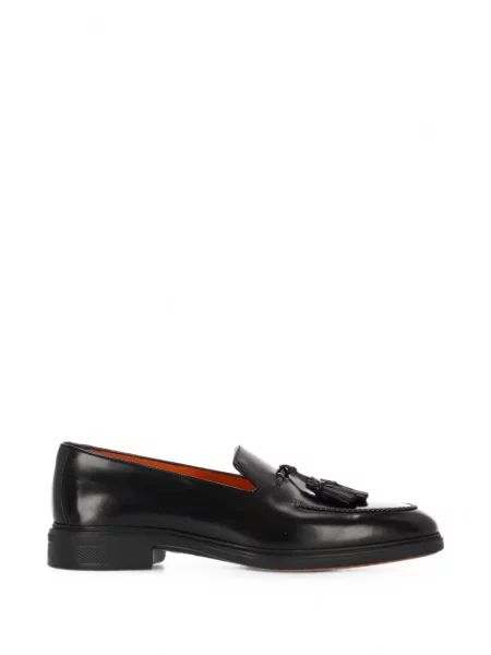 Pantofi loafer Santoni negru