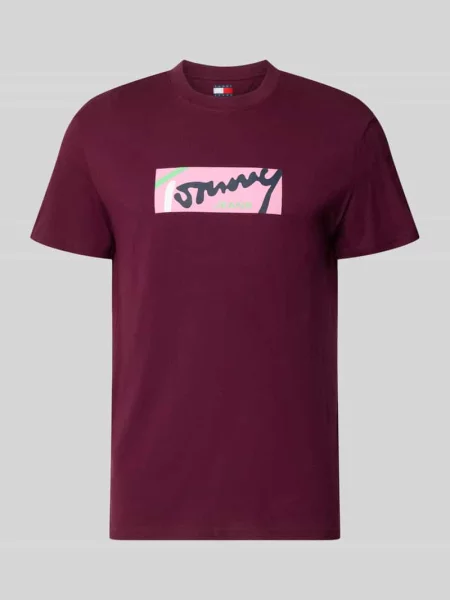 T-shirt o kroju regular fit z czystej bawełny Tommy Jeans