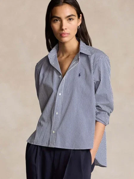 Tričko Polo Ralph Lauren relaxed s klasickým límcem modré