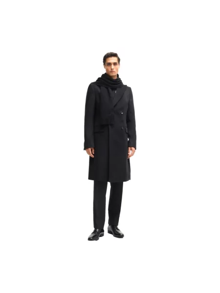Szal Boss wełniana elegancka czarna