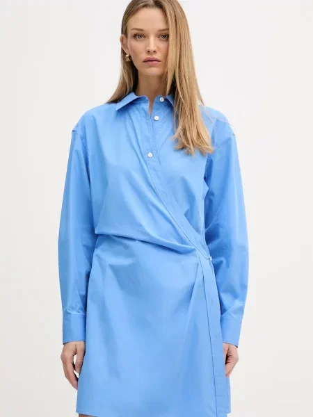 Calvin Klein Jeans sukienka koszulowa niebieska