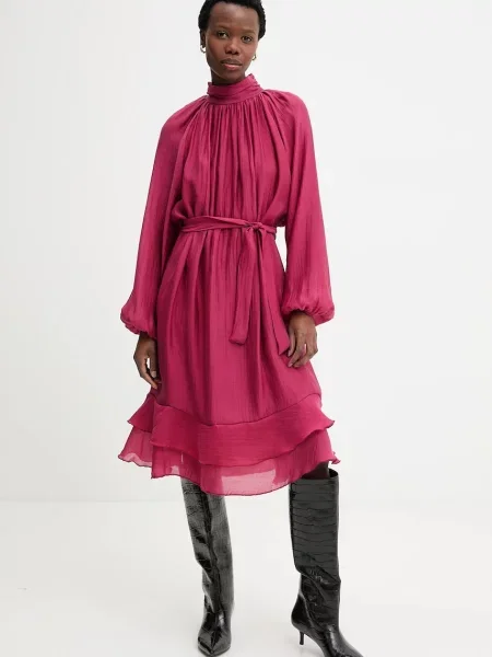 Answear.LAB sukienka bordowa