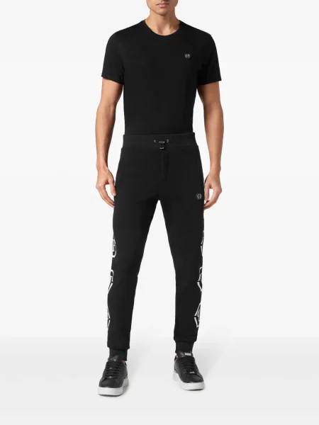 Raštuotos kelnės Philipp Plein juoda