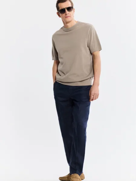 Льняные джоггеры Reserved синие