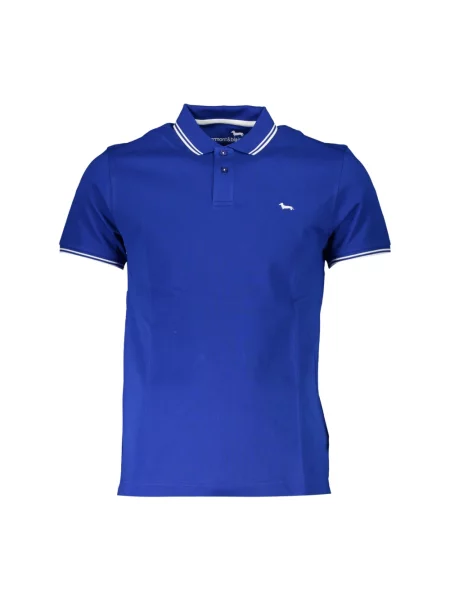 Krótki koszulka polo Harmont & Blaine biznesowa niebieska