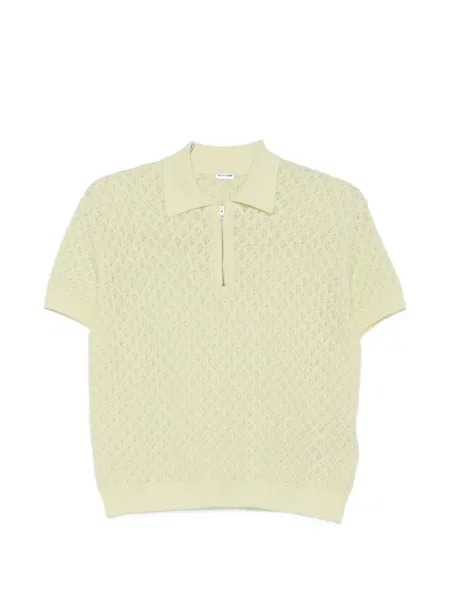 Tricou polo Jil Sander tricotate galben
