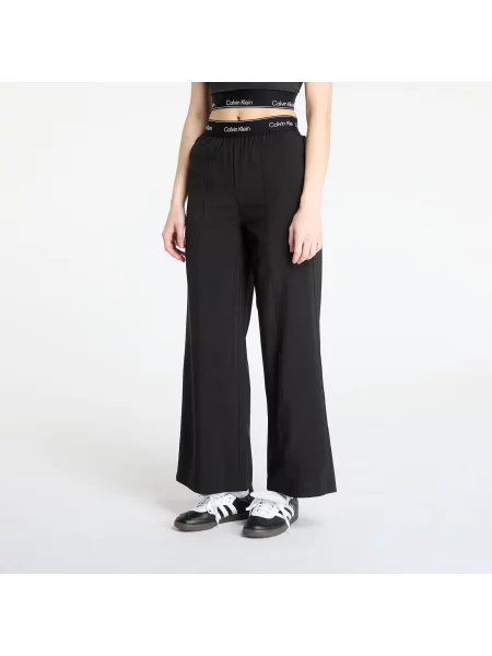 Dámske nohavice Calvin Klein Wide Leg black čierna