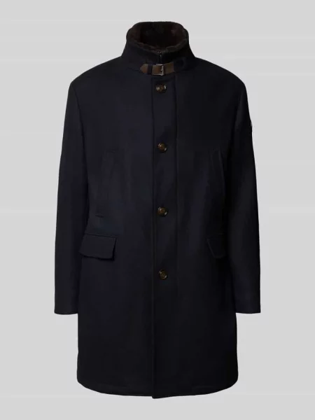 Płaszcz wełniany w kroju regular fit z mieszanki wełny z wyjmowaną pikowaną wkładką Joop! Collection granatowy