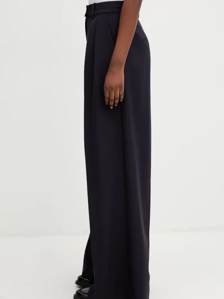 Anine Bing Lou Trouser παντελόνι με πρόσμιξη μαλλιού γυναικείο μπλε