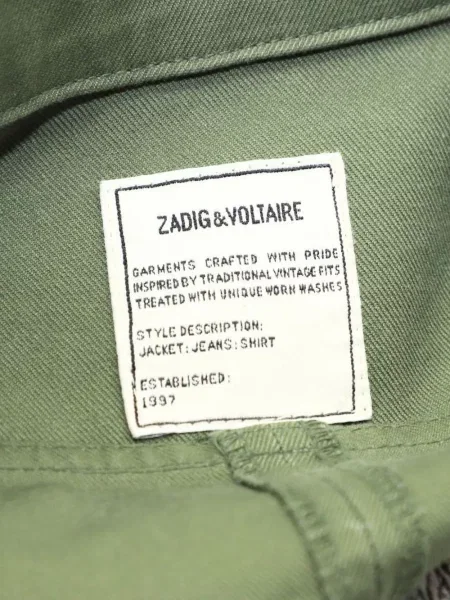 Κοστούμι φόρεμα σε στυλ πουκάμισου Zadig&voltaire με ρίγες τίγρη πράσινο