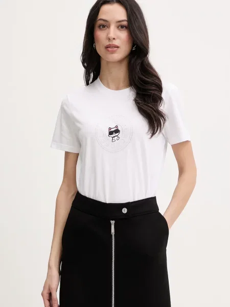 Karl Lagerfeld tričko IKON bílé