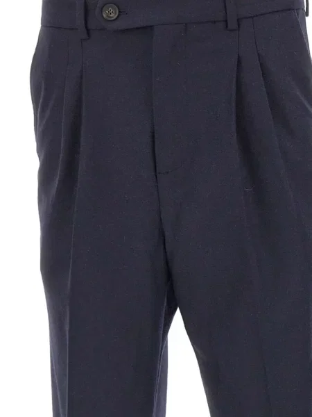 Pantaloni Drole De Monsieur plisate albastru