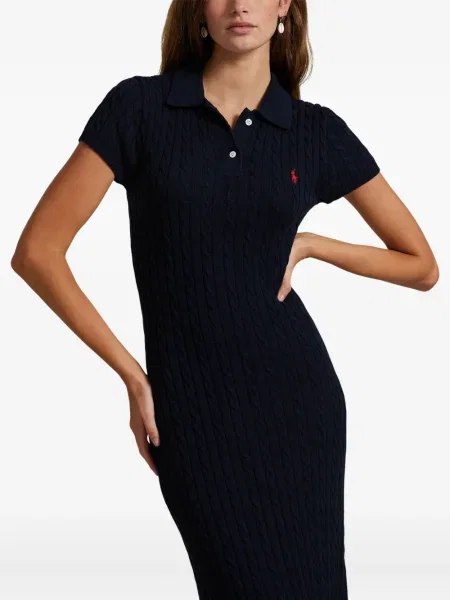 Căciulă Polo Ralph Lauren cu broderie tricotate de costum albastru