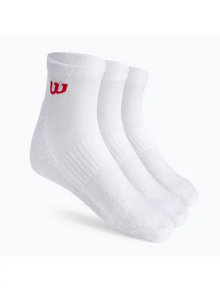 Мъжки чорапи за тенис Wilson Quarter 3 чифта бели
