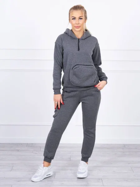 Меланжов анцуг Kesi декоративни джобове