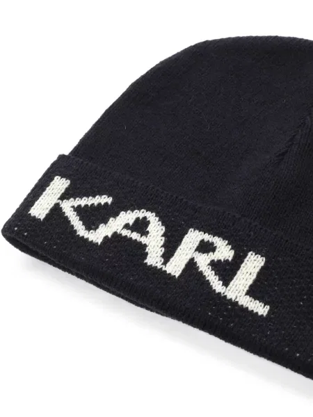 Căciulă Karl Lagerfeld cu autograf albastru