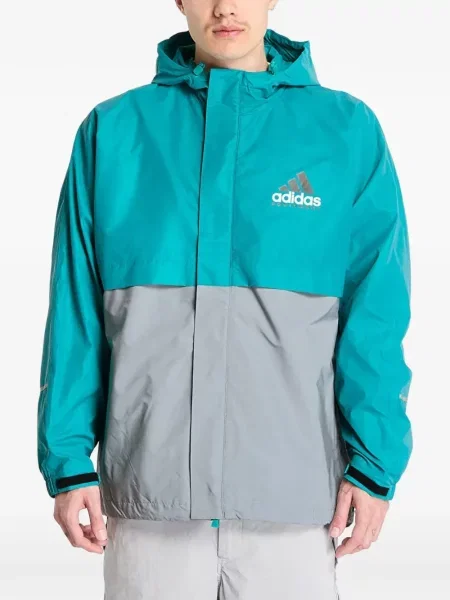 Τρέξιμο fleece μπλούζα Adidas με λαιμόκοψη v μαύρο