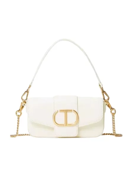 Torebka skórzana Twinset skórzana biała