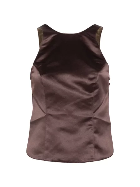 Top Alfie cu spatele deschis maro