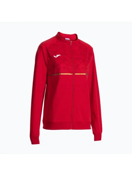 Женски потник за бягане Joma Record III Full Zip червен