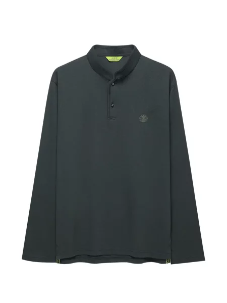 Lung tricou polo Shanghai Tang verde