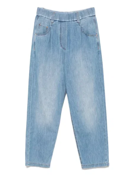 Blugi Brunello Cucinelli cu 5 buzunare albastru