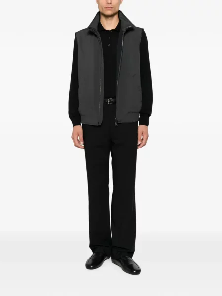 Lung tricou polo Canali negru