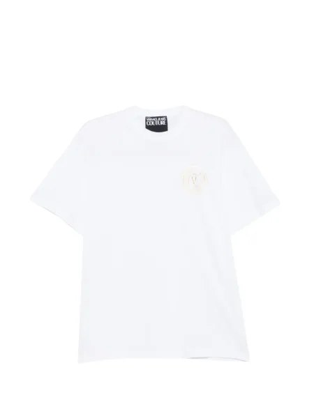 Tricou Versace Jeans Couture cu autograf alb