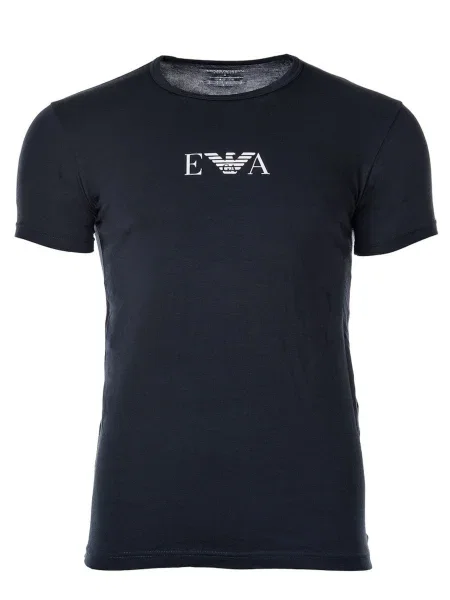 Emporio Armani Tričko námornícka modrá biela