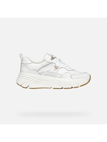White sneakers Geox Iamantha alb