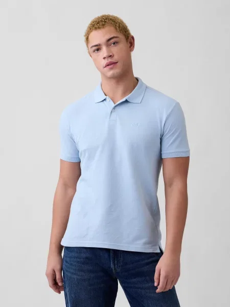 Tricou polo Gap albastru