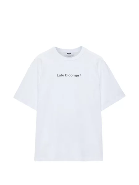 Tricou Msgm scurt alb