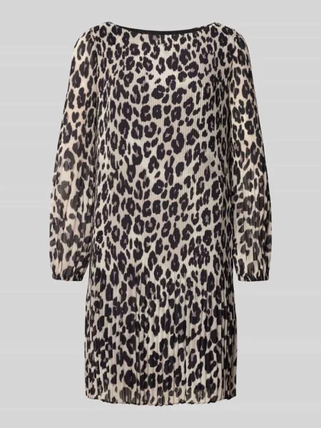 S.Oliver Black Label Sukienka Plisowana beige czarna