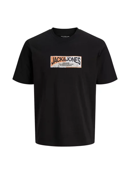 Jack & Jones Junior Tricou portocaliu / negru alb